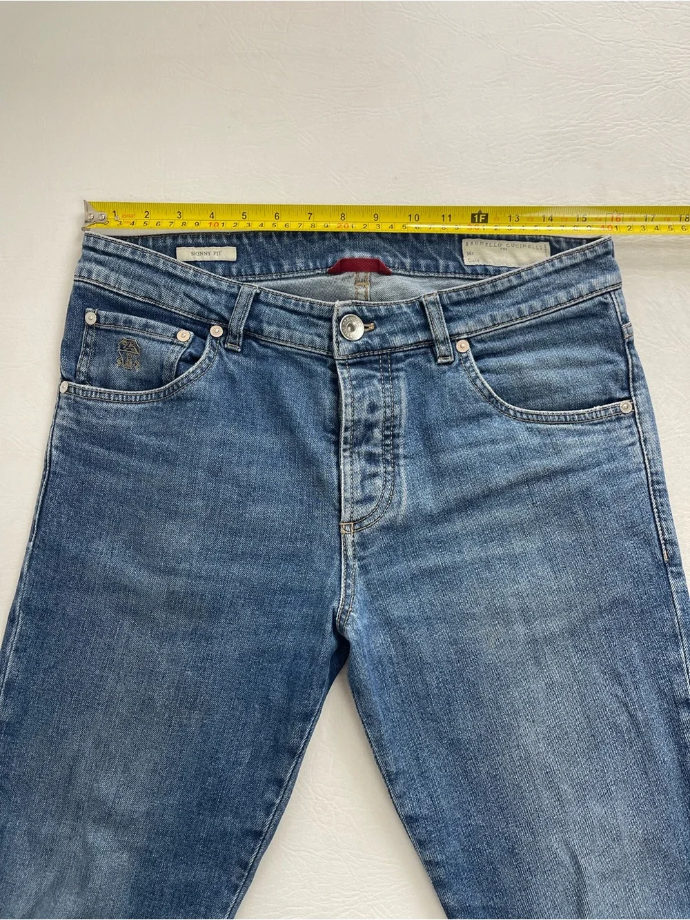 Brunello Cucinelli Skinny Fit Jeans IT 46 Made In Italy Button Fly Stretch Denim